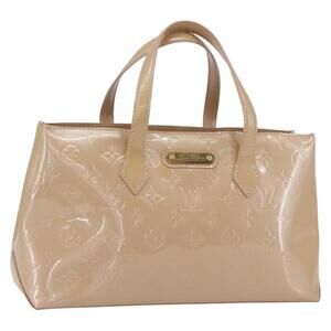 LOUIS VUITTON Vernis Wilshire PM Hand Bag Rose Flow Lantern M91642 Auth 153524